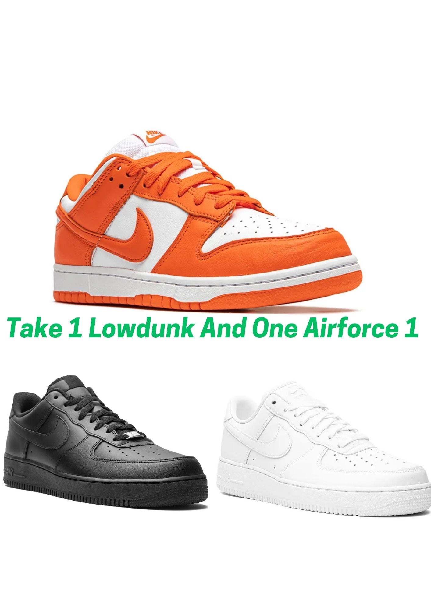 Lowdunk Orange +Airforce 1