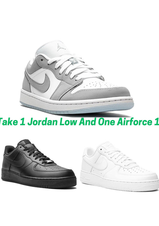 Air Jordan 1 Low + Airforce 1