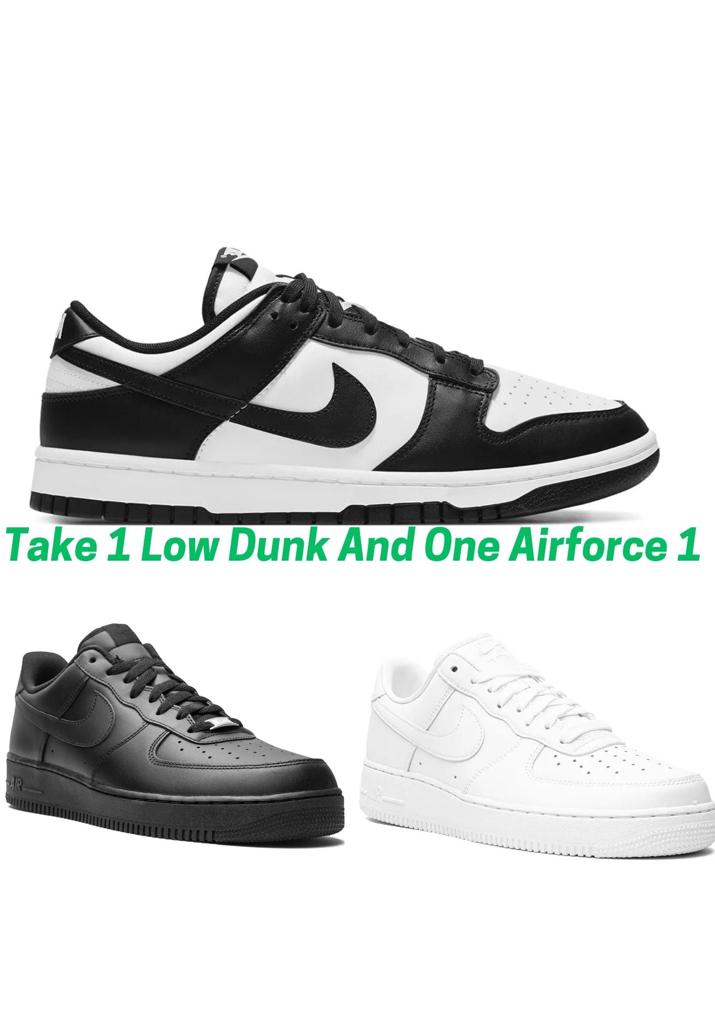 Low dunk Black + Airforce 1